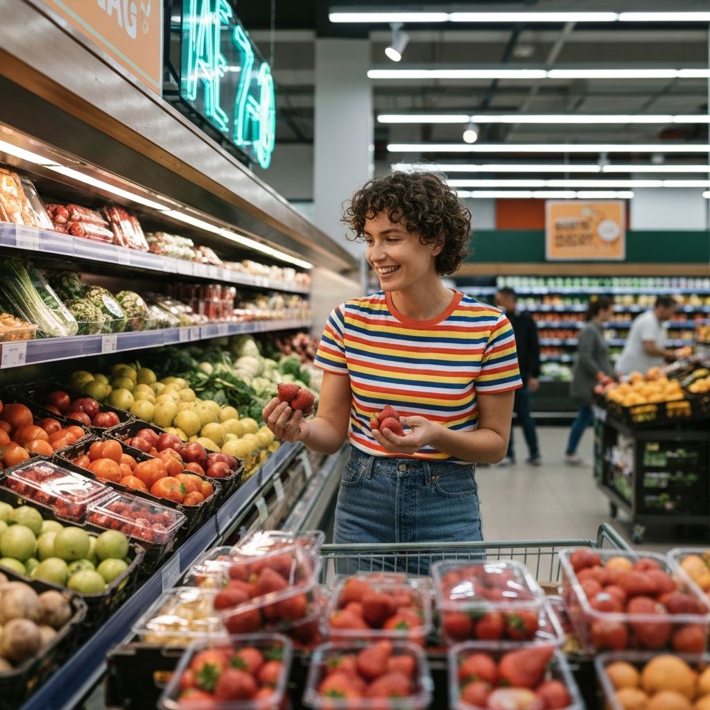 Grocery shopping moment